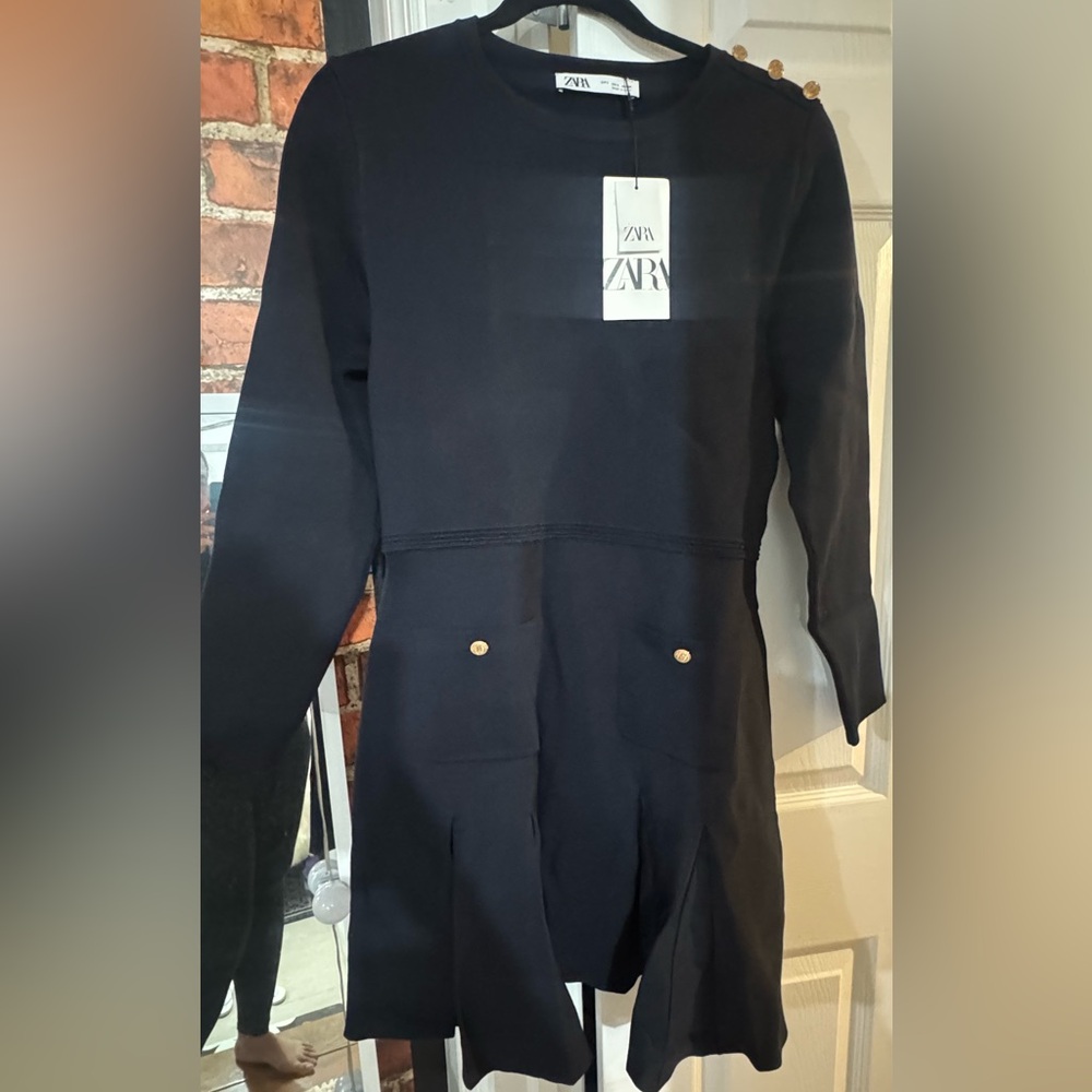 New!Sale! Zara plaeted short knit dress (L)